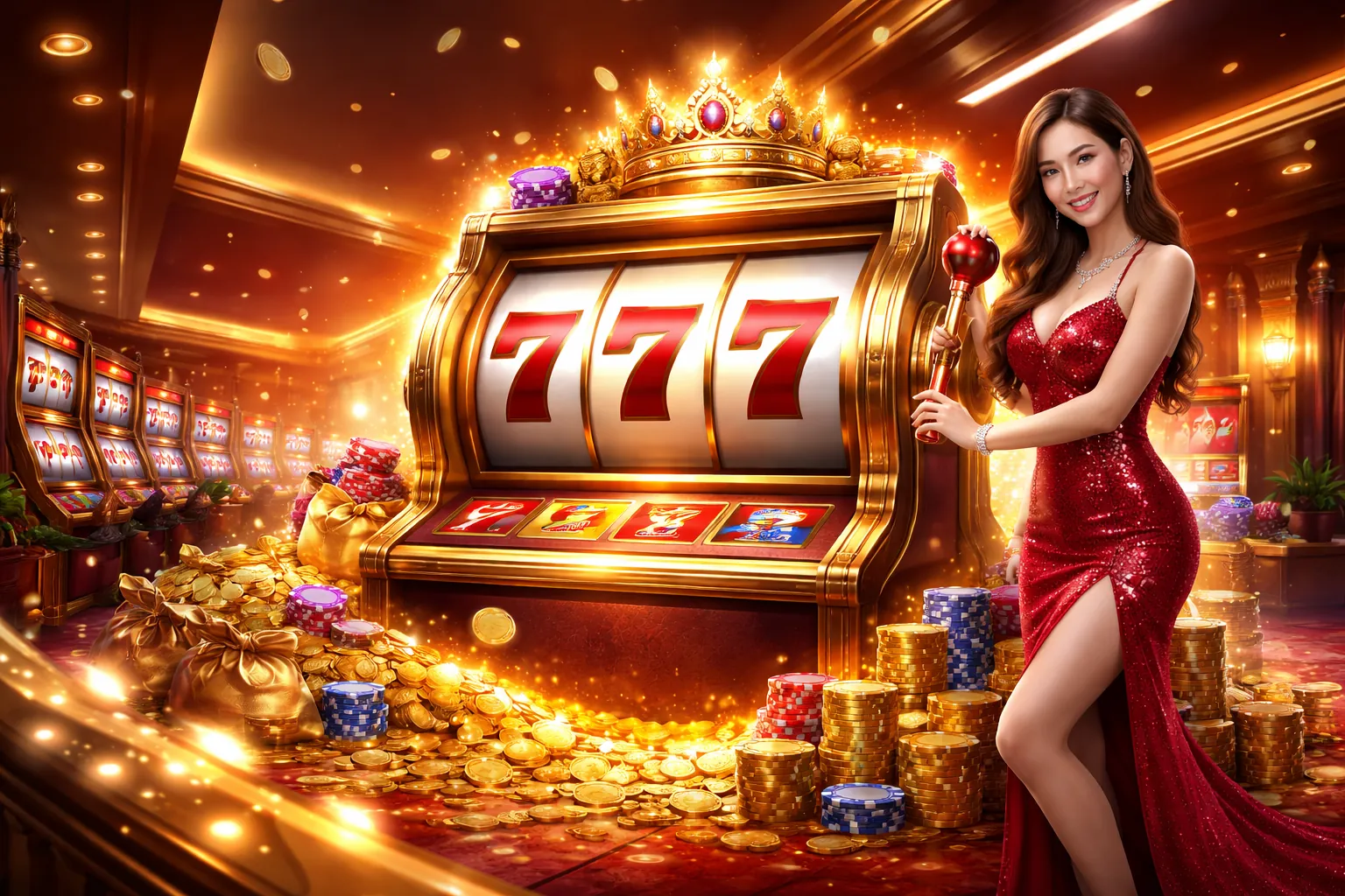 Máy đánh bạc với jackpot lớn